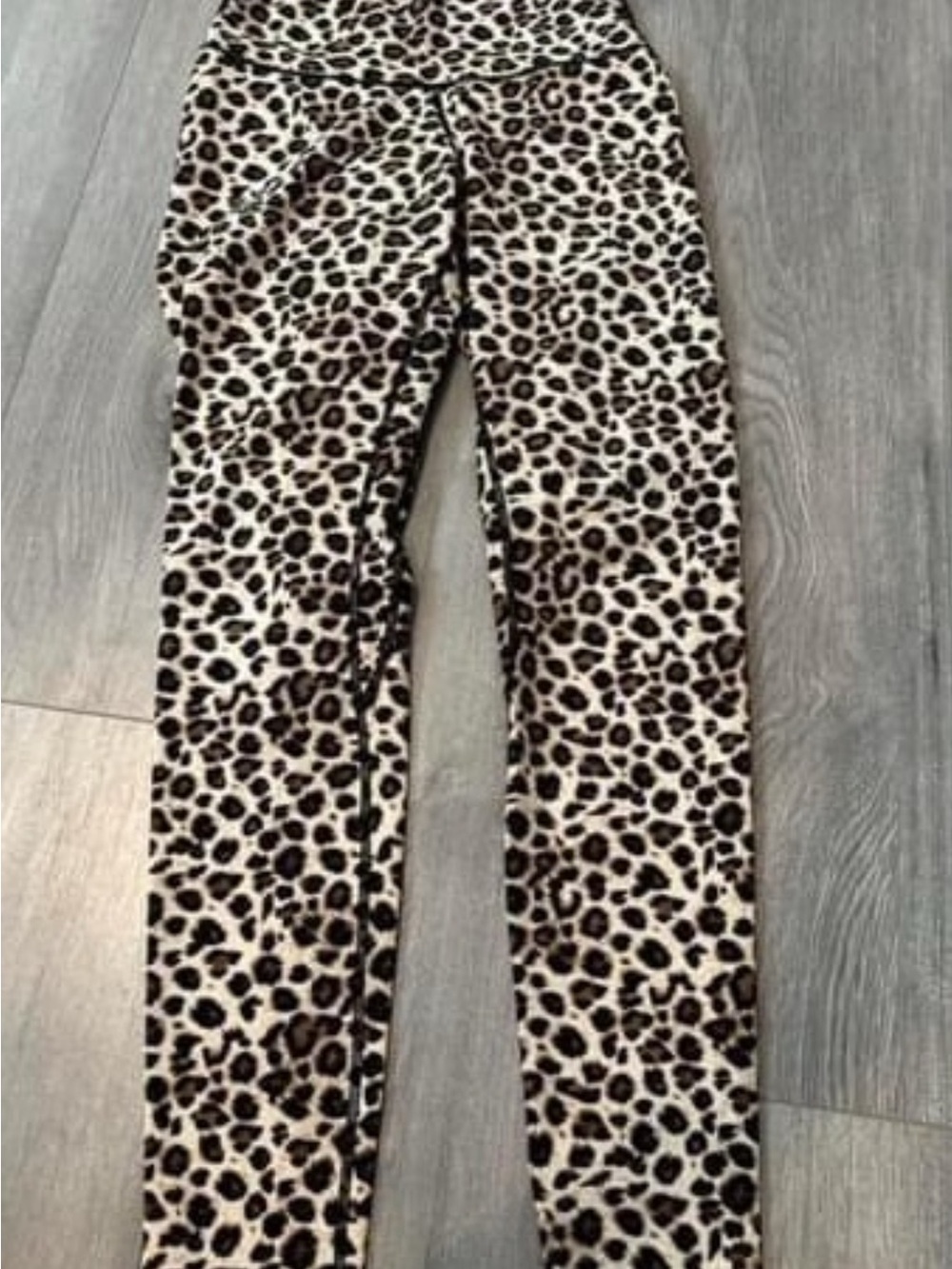 Leopard Print High-Waist Leggings - Neutral Tones, Colorful Koala, S